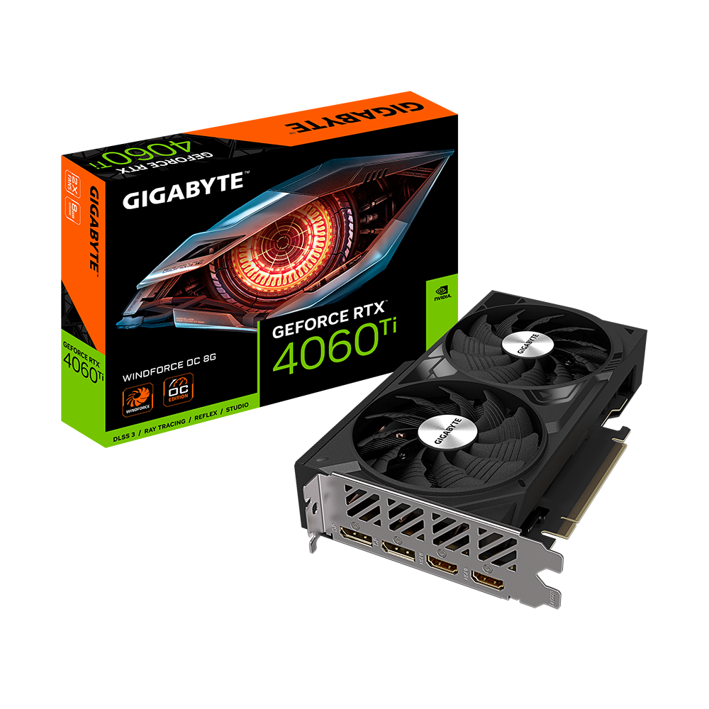 GIGABYTE RTX4060TI WINDFORCE OG 8G VGA - Dual Fan